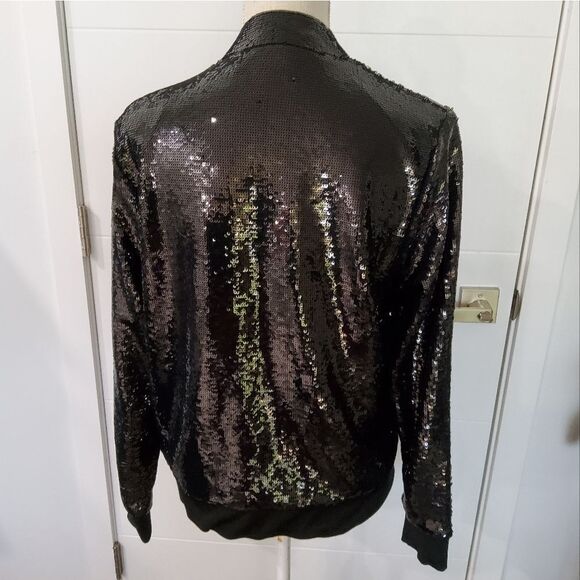 Lauren Ralph Lauren Sequined Bomber Size L - Picture 6 of 16